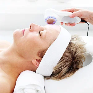 Close up of microneedling treatment