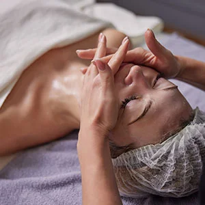 Close up of microneedling treatment