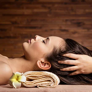 Close up of microneedling treatment