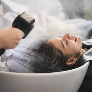 Close up of microneedling treatment